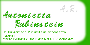 antonietta rubinstein business card
